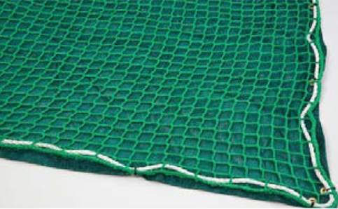 Huck Safety Net with Air‑Permeable Woven Panel – EN1263-1 Certified Fall Arrest Safety Net, 5mm Knotless PP Rope, 100mm Mesh, HDPE Dust‑Protection Overlay, 30kN Border Rope, Green Construction Edge Safety